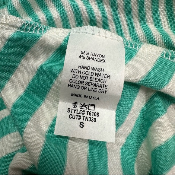 NWT Umgee boutique mint blue contrast stripes casual dress spring easter - Picture 12 of 12